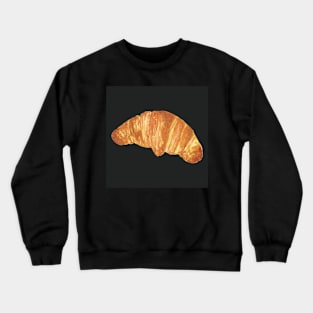 croissant on black Crewneck Sweatshirt